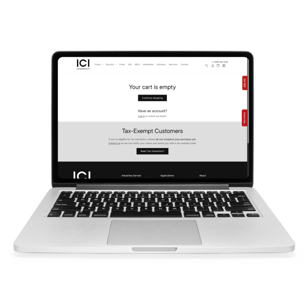 custom cart functionality_infrared cameras inc_created by mrs made_wordpress with elementor