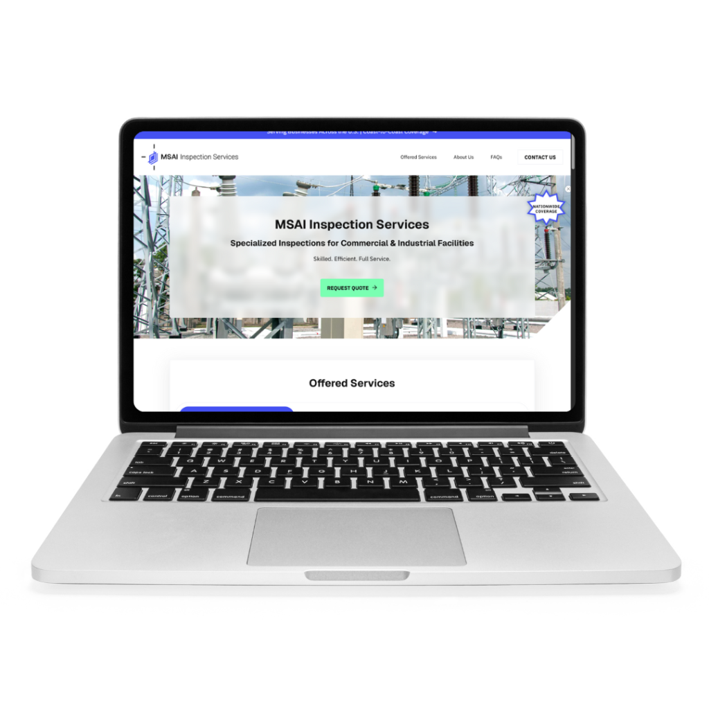 homepage for msai inspections within hubspot created by mrs made
